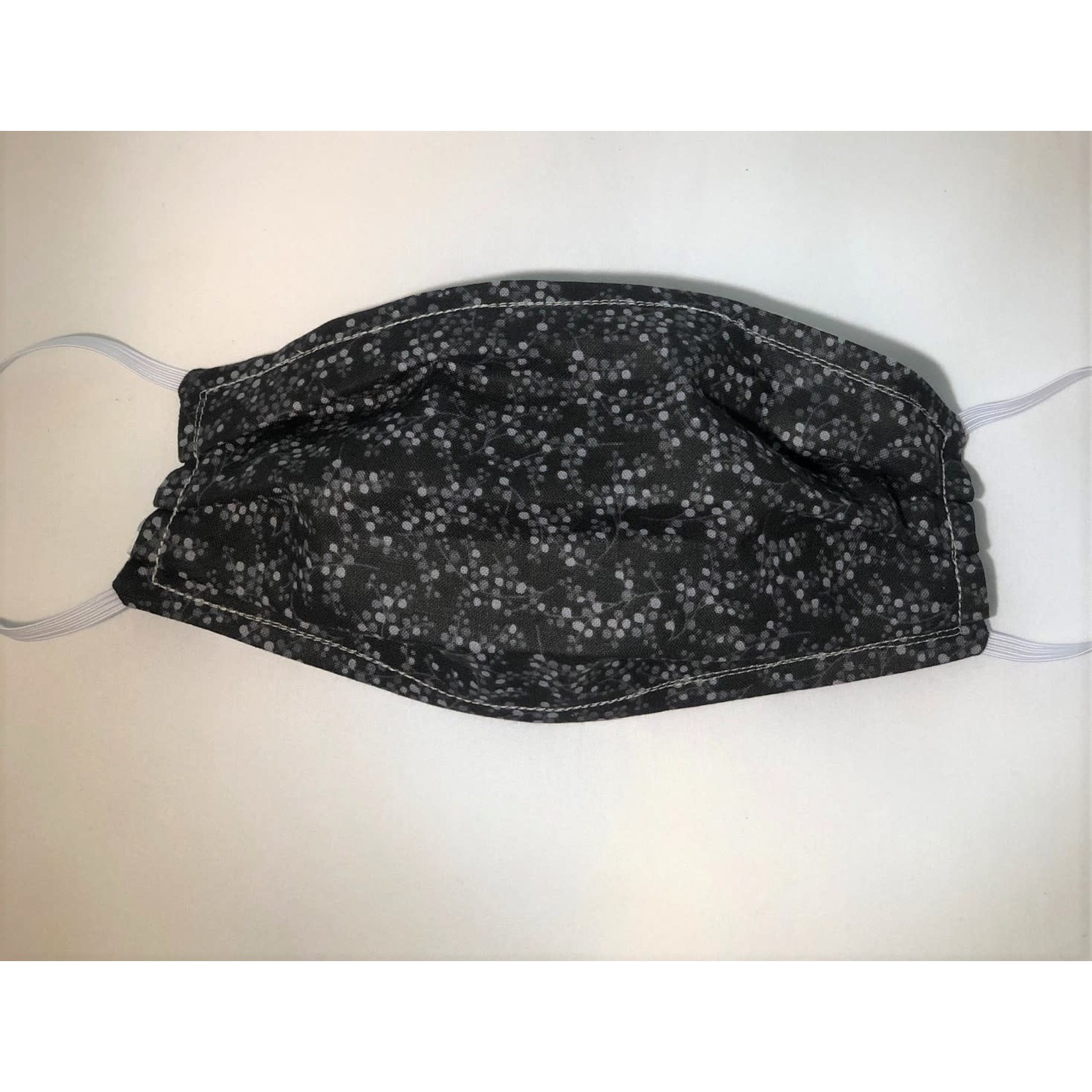 Face Cover - Reversible Grey Parquet/Black Dots - Adult Med