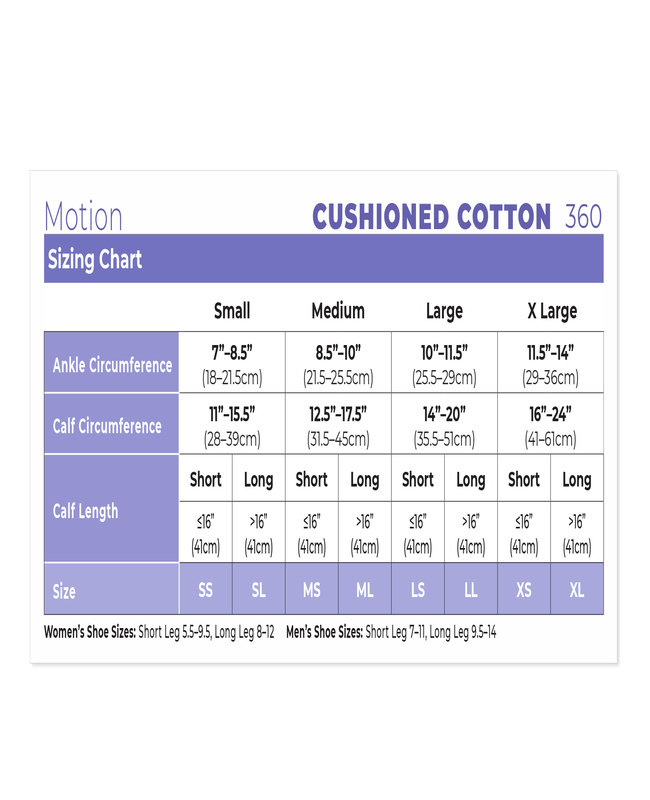 SIGVARIS Women's Motion Cushioned Cotton Calf 20-30mmHg