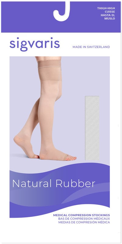 SIGVARIS Natural Rubber Thigh-High - Beige 30-40mmHg
