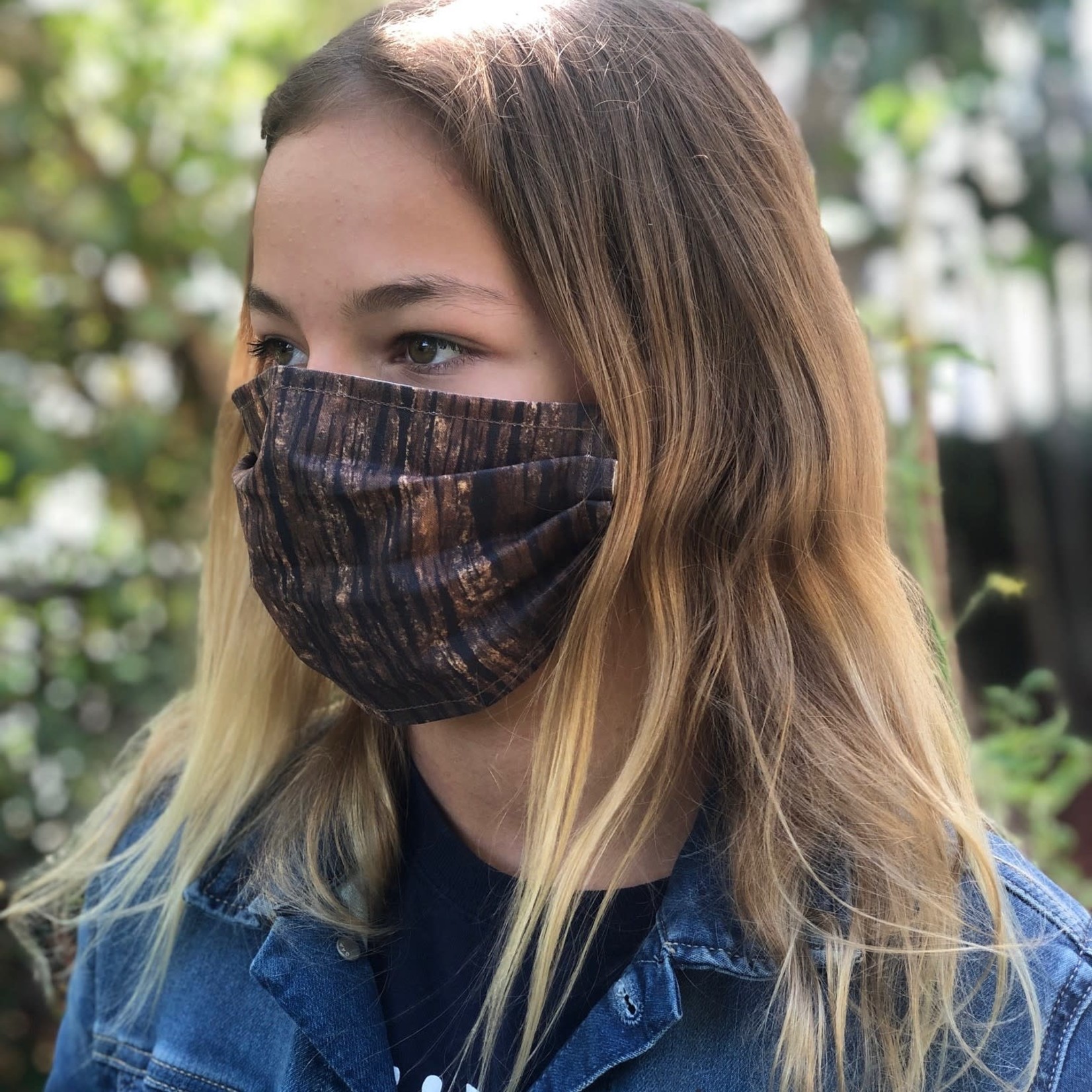 Face Cover - Reversible -Woods-Yellow Adult Med