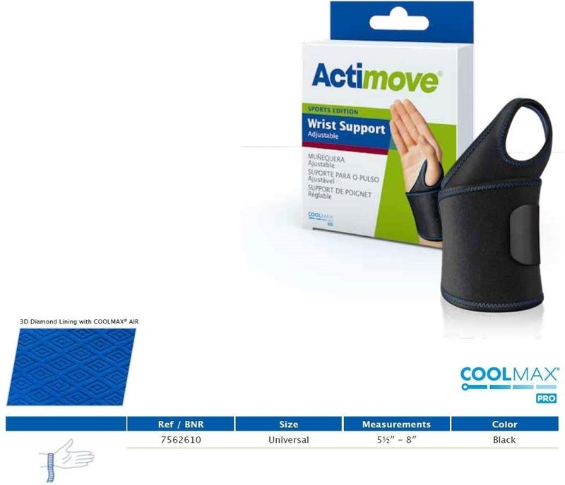Actimove Actimove Wrist Support Adjustable Universal Black