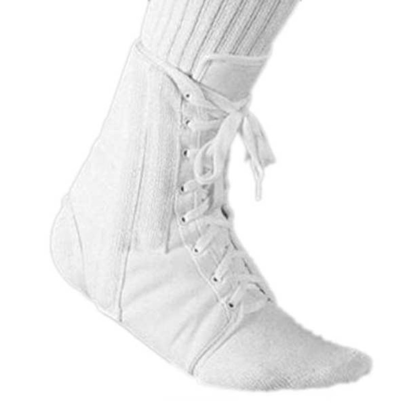 FLA Orthopedics Ankle Brace Canvas Lace-Up White