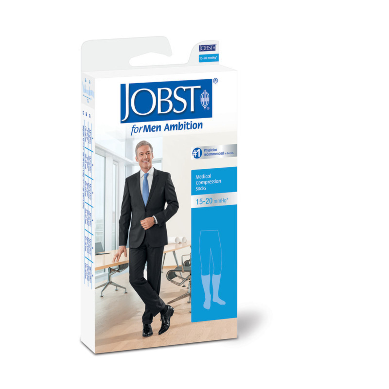 JOBST JOBST FORMEN AMBITION SOFTFIT KNEE 15-20 mmHg