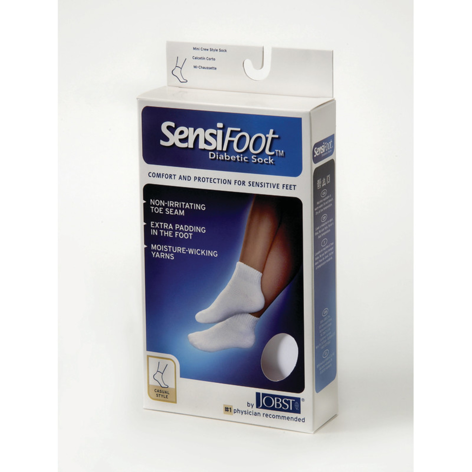 JOBST Jobst Sensifoot Mini-Crew Closed Toe White product image #2