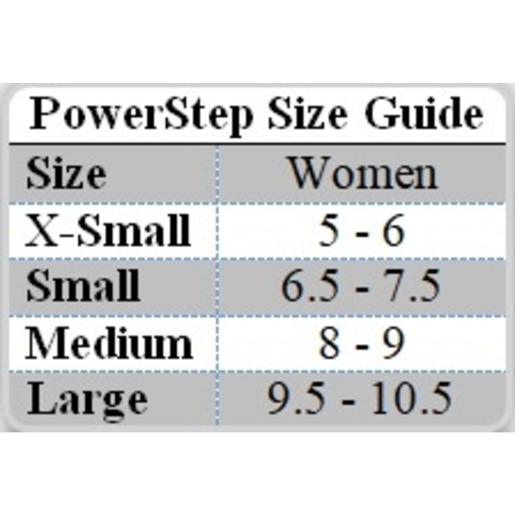 Powerstep Slenderfit Womens Insole