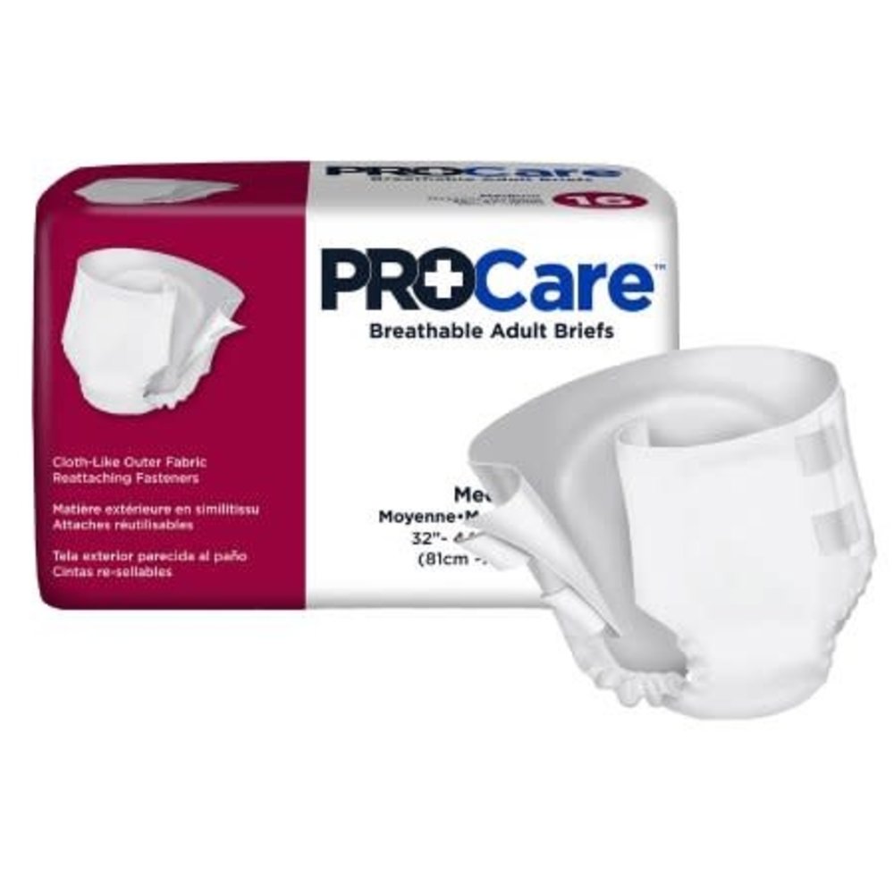 Unisex Adult Incontinence Brief ProCare Large Disposable Heavy