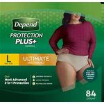 Depends Depends Protection Plus - Women's Large - 84 Pack