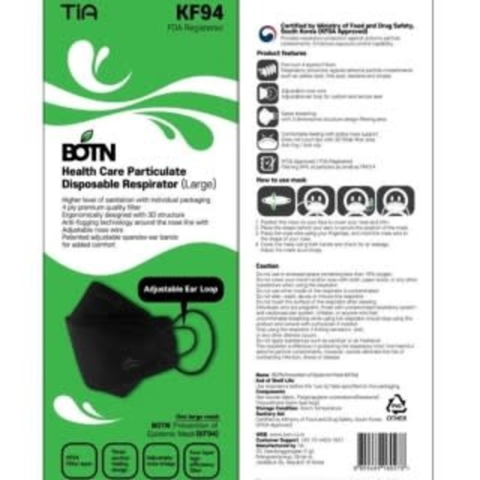 BOTN Black KF94 Masks product image #6