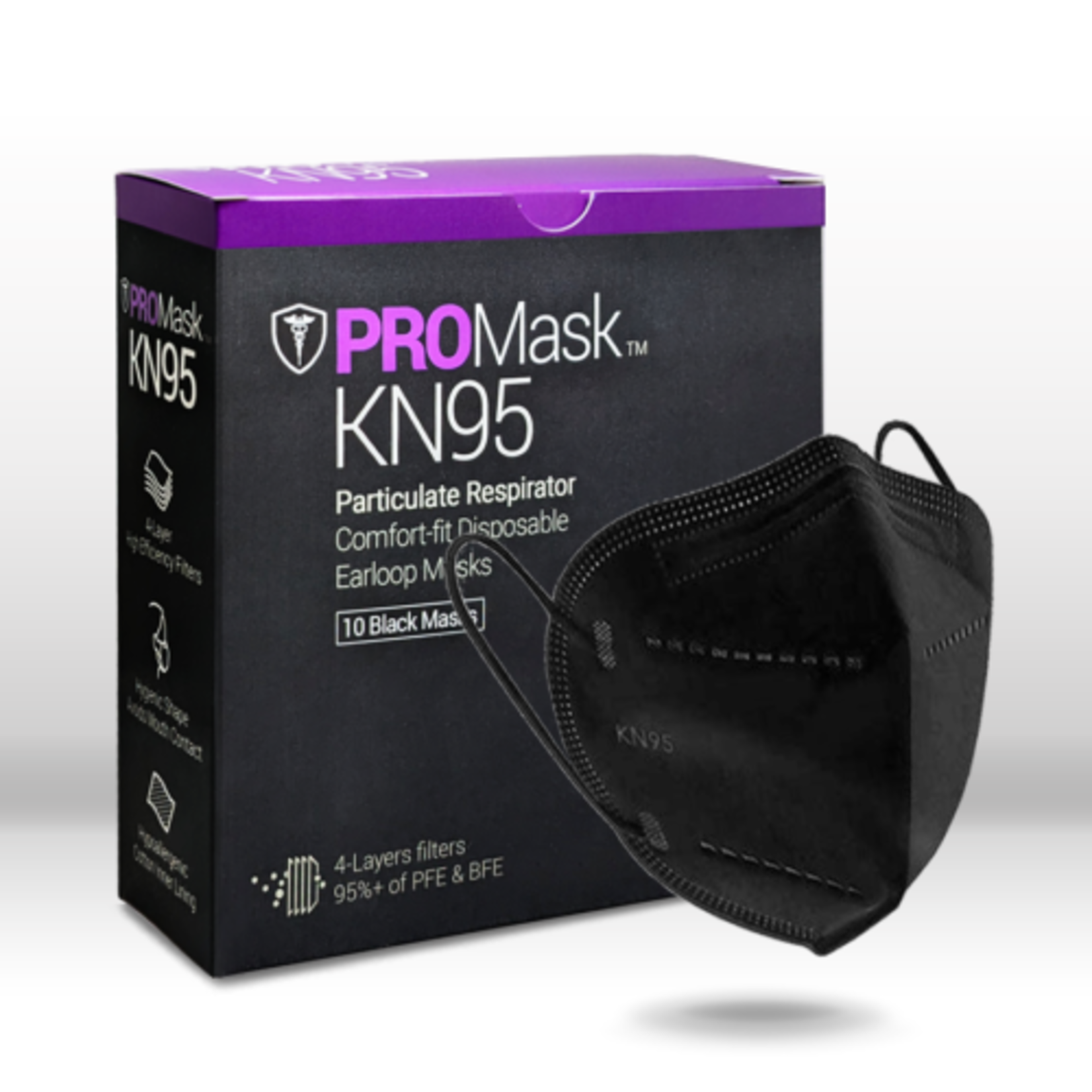 KN95 Mask - 10 Pack (Black) product image #1
