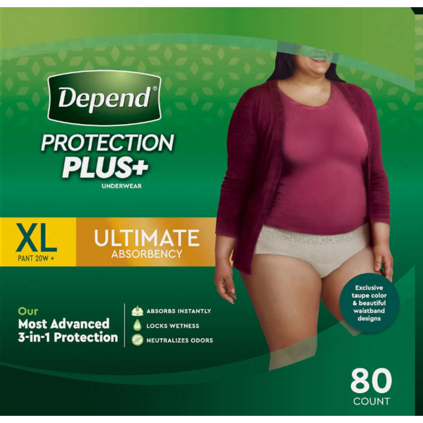 Depend Protection Plus+ Women