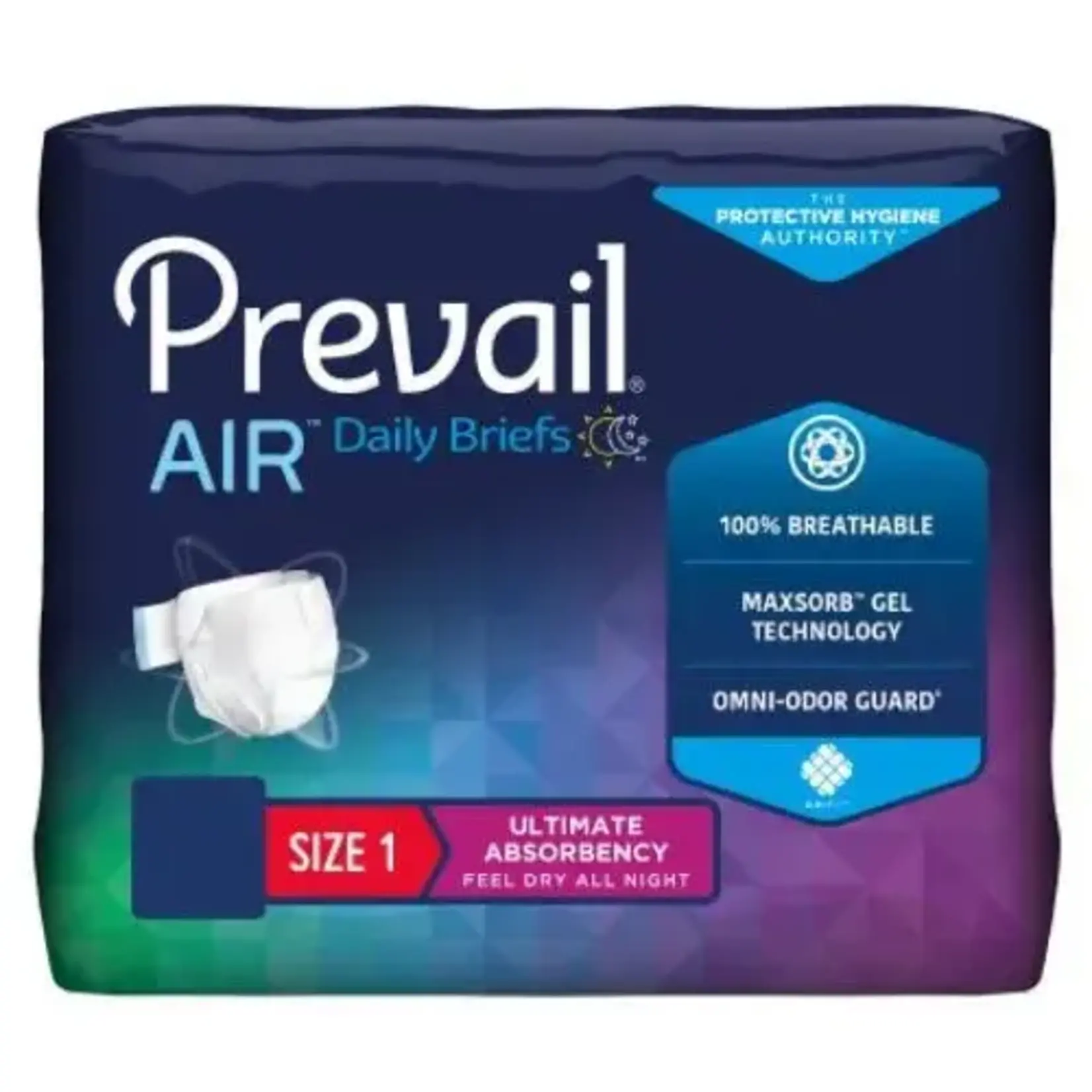 Unisex Incontinence Brief Prevail Air Plus