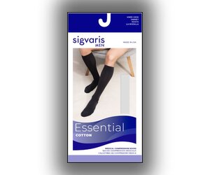 sigvaris Essential 着圧ソックス ブラック　ノーマル丈 Sigvaris Essential Cotton Calf - SIGVARIS GROUP US | Sigvaris.com