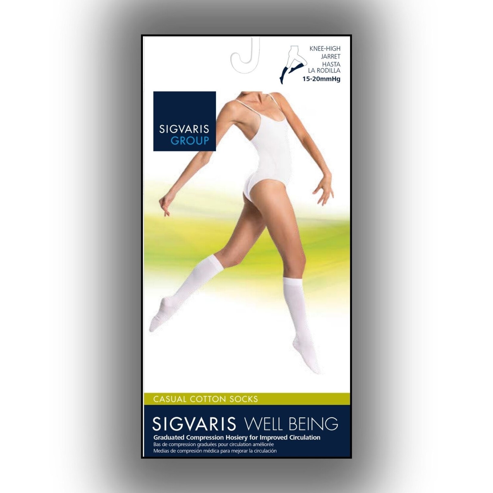 SIGVARIS Women's Casual Cotton Calf 15-20 mmHg