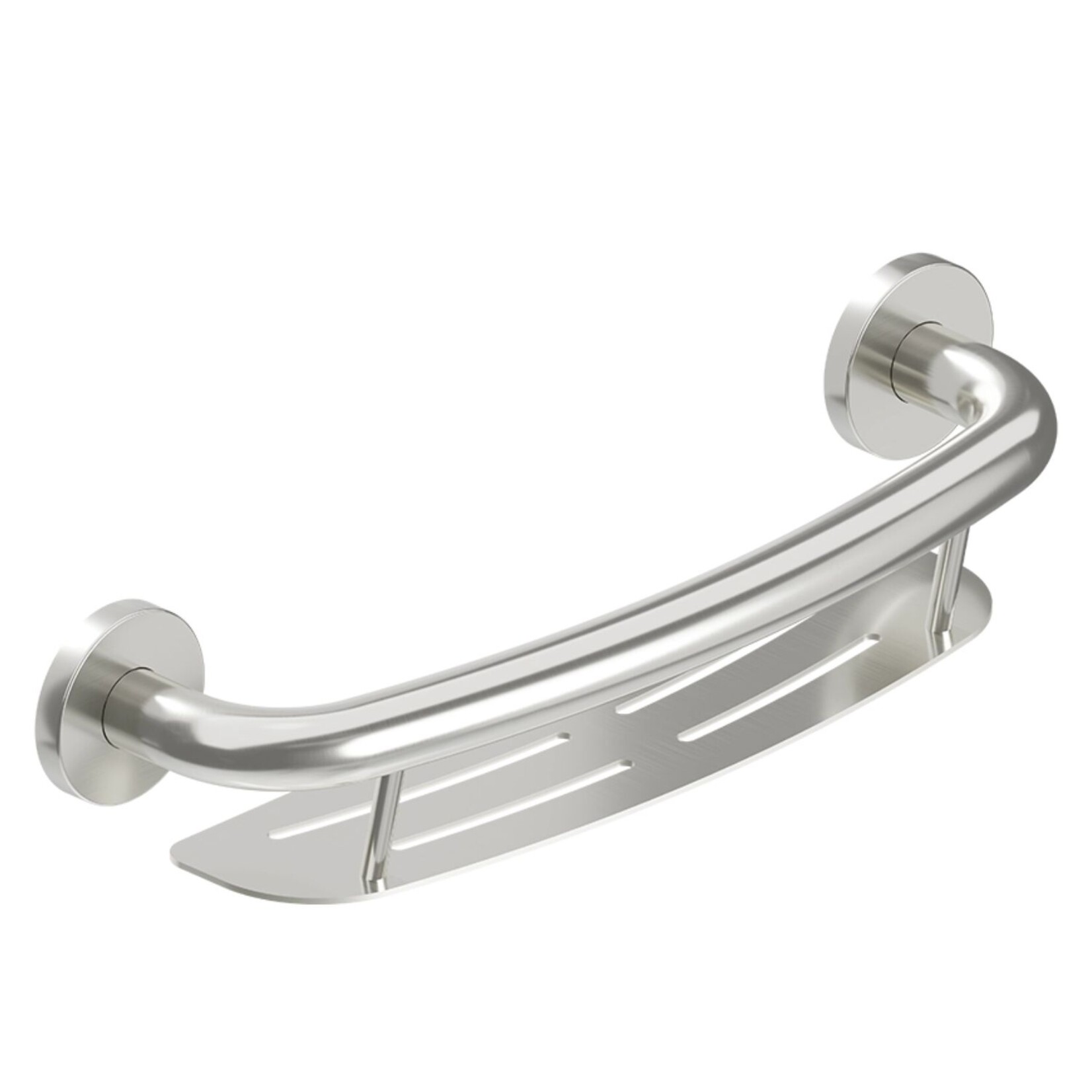 PLUS Shampoo Shelf + Grab Bar - Stainless Steel product image #1