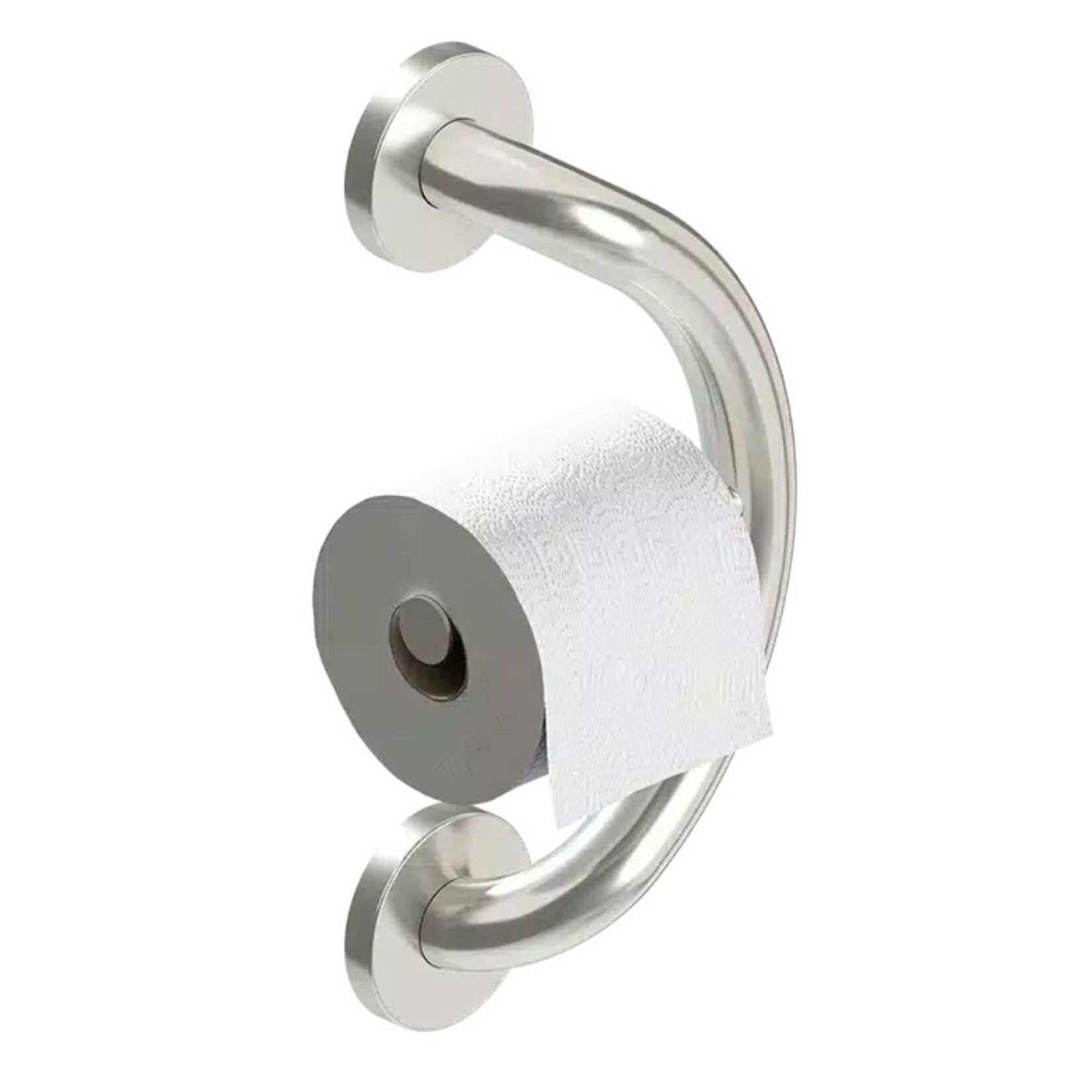 PLUS Toilet Paper Holder + Grab Bar - Stainless Steel product image #2