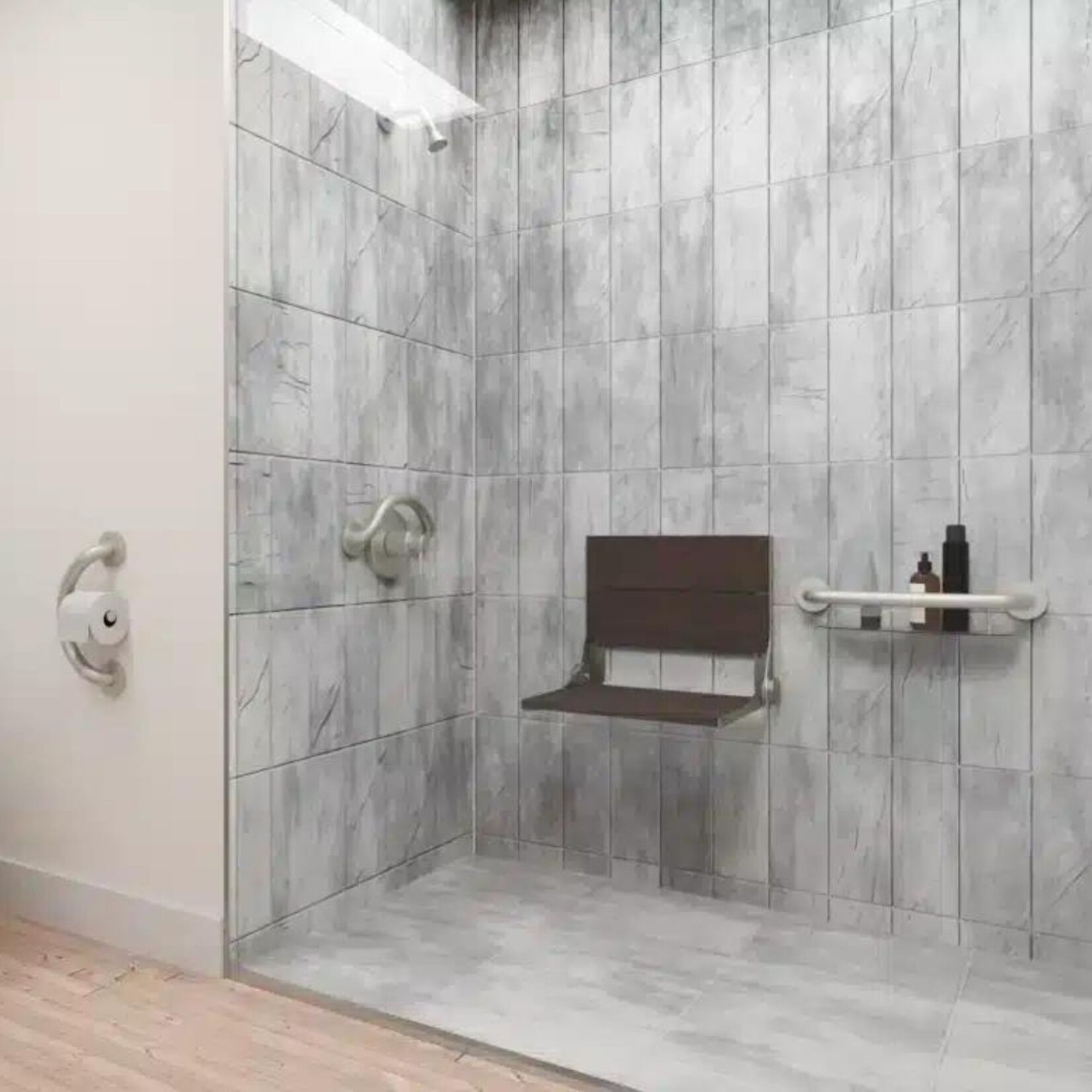 PLUS Crescent Grab Bar - Stainless Steel