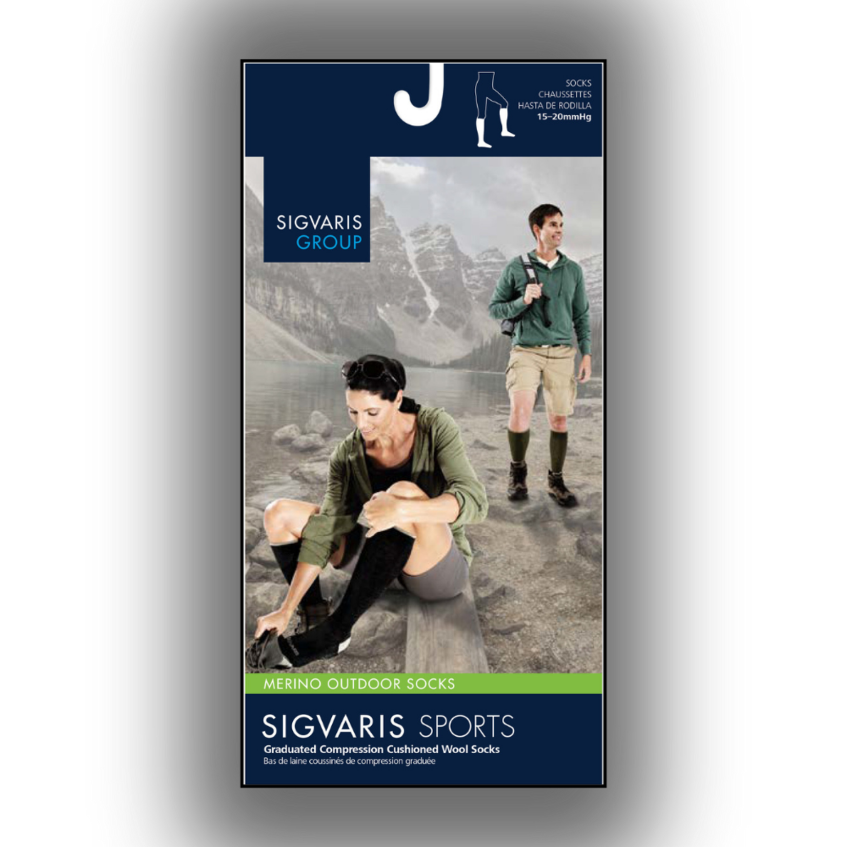 SIGVARIS Merino Outdoor Socks Calf 15-20mmHg