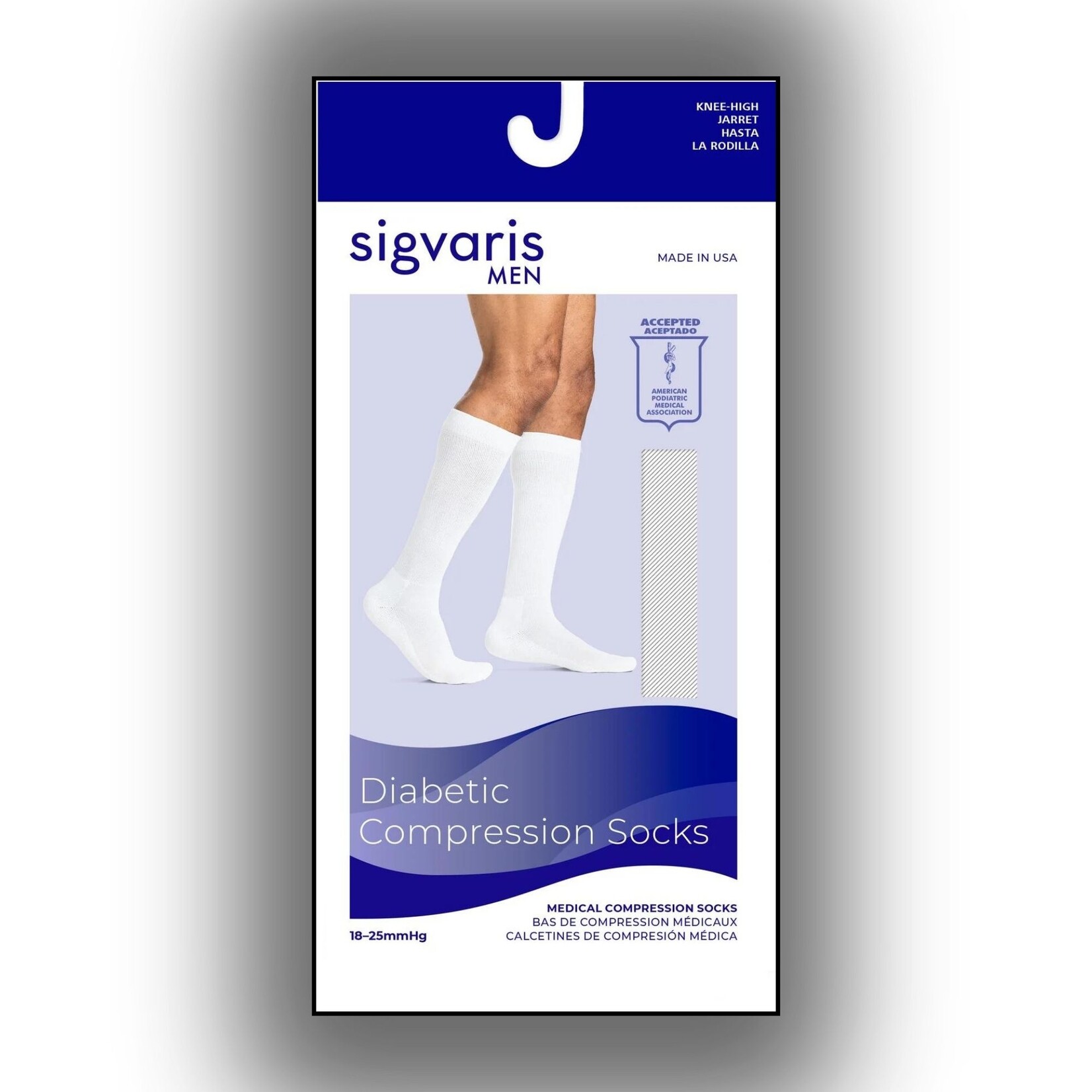 SIGVARIS Men's Diabetic Compression Socks  18-25mmHg