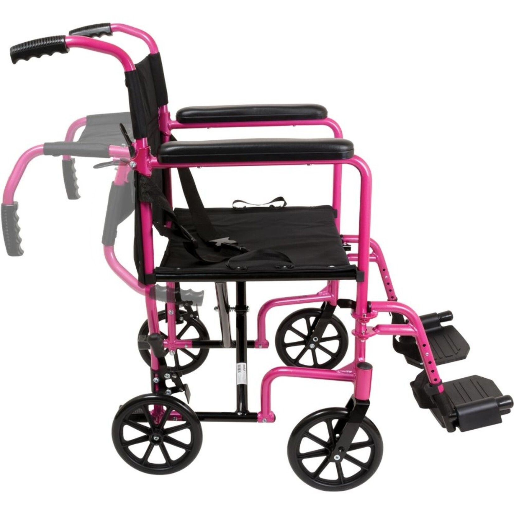 Aluminum Transport Chair - Pink