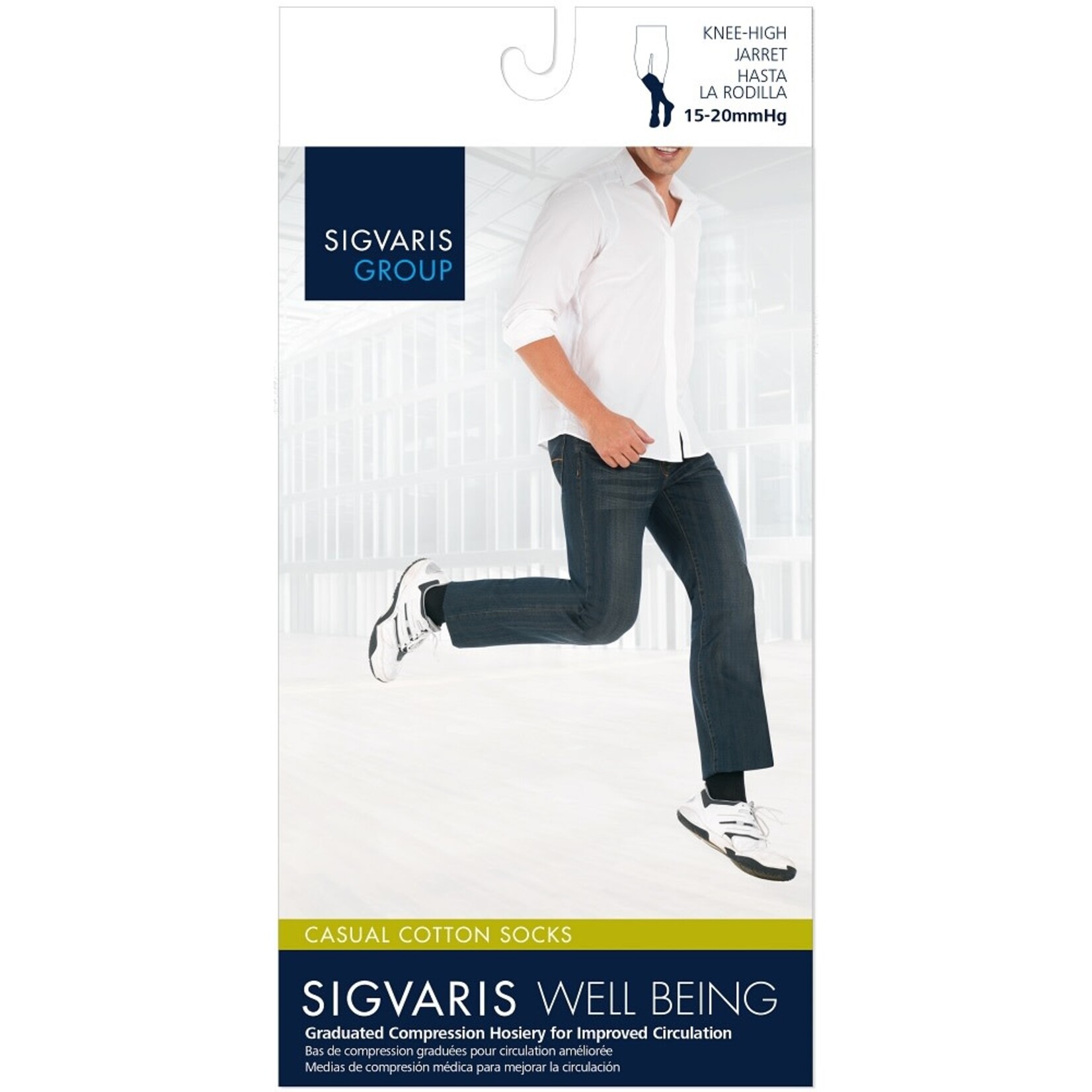 SIGVARIS Men's Casual Cotton Calf 15-20mmHg product image #12