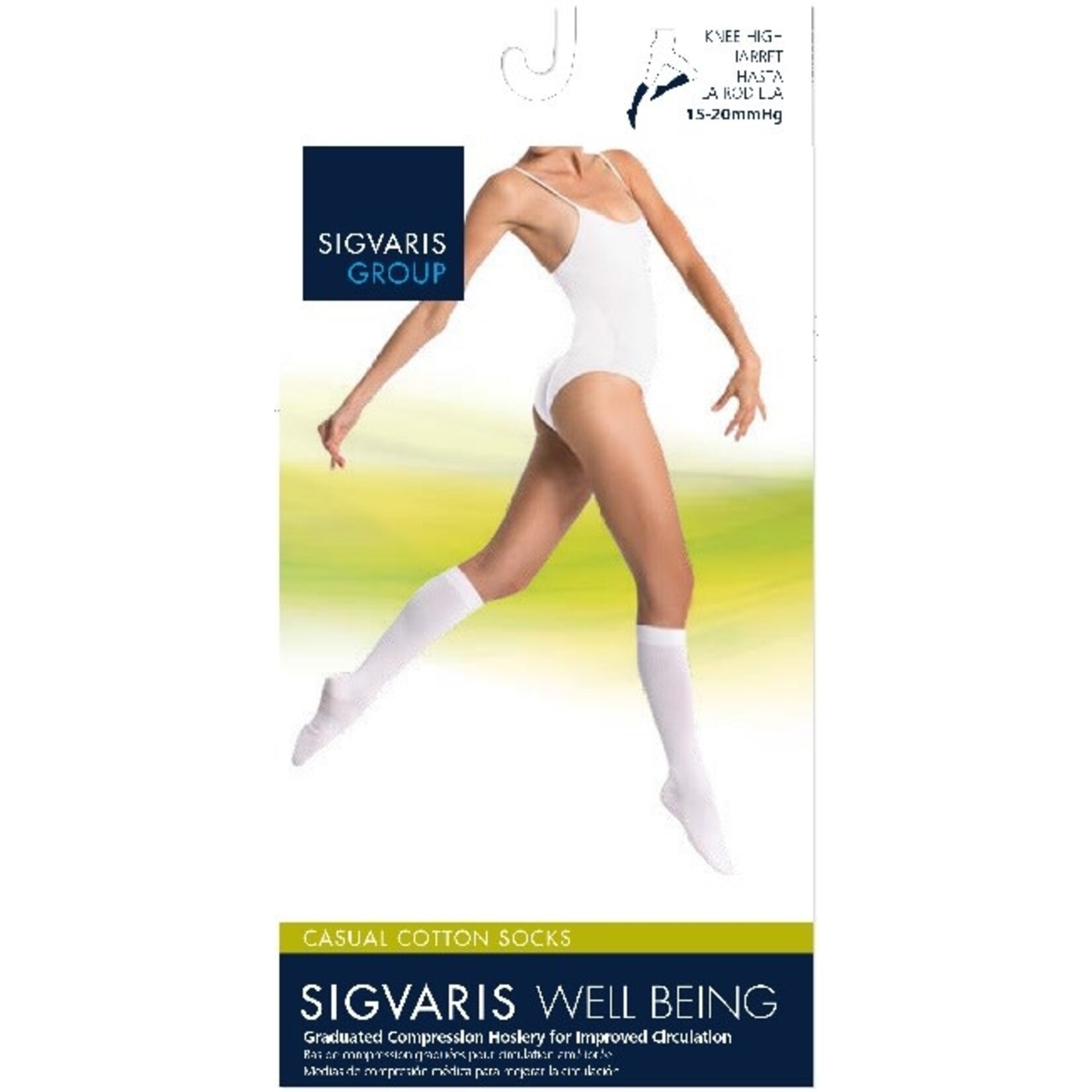 SIGVARIS Women's Casual Cotton Calf 15-20 mmHg