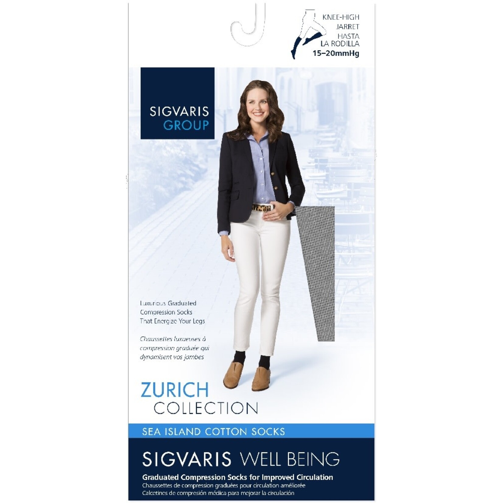 SIGVARIS Women's Sea Island Cotton Calf 15-20 mmHg product image #5