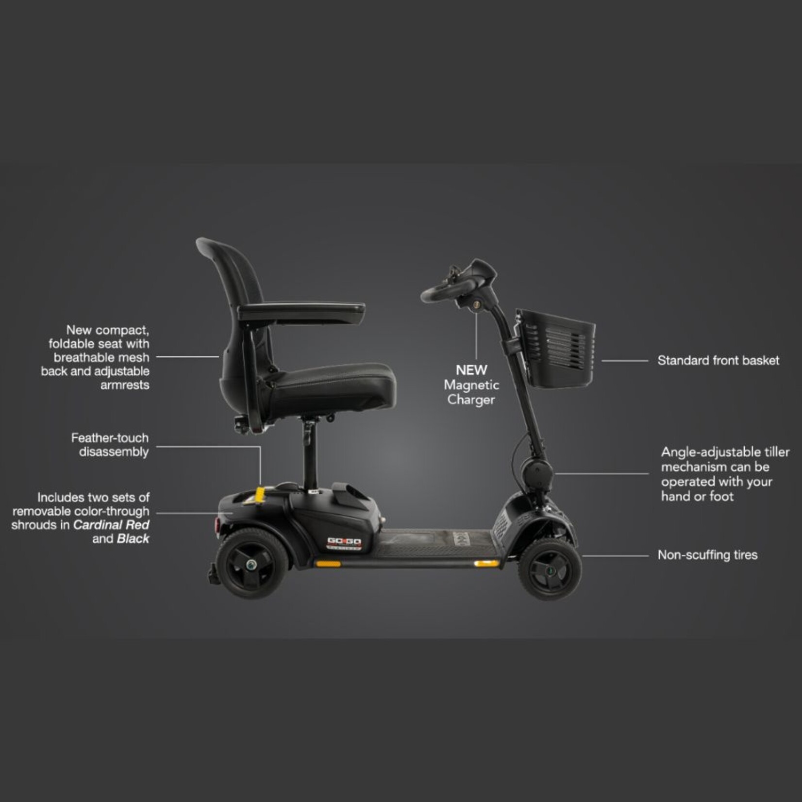 Go Go Elite Traveller 2 Platinum 4-Wheel Scooter product image #4