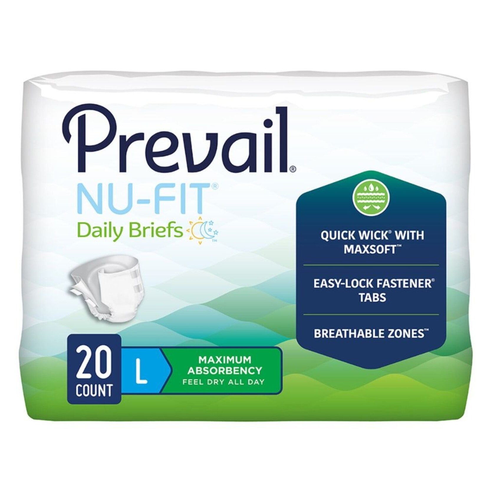 Prevail Nu-Fit Adult Daily Briefs product image #3