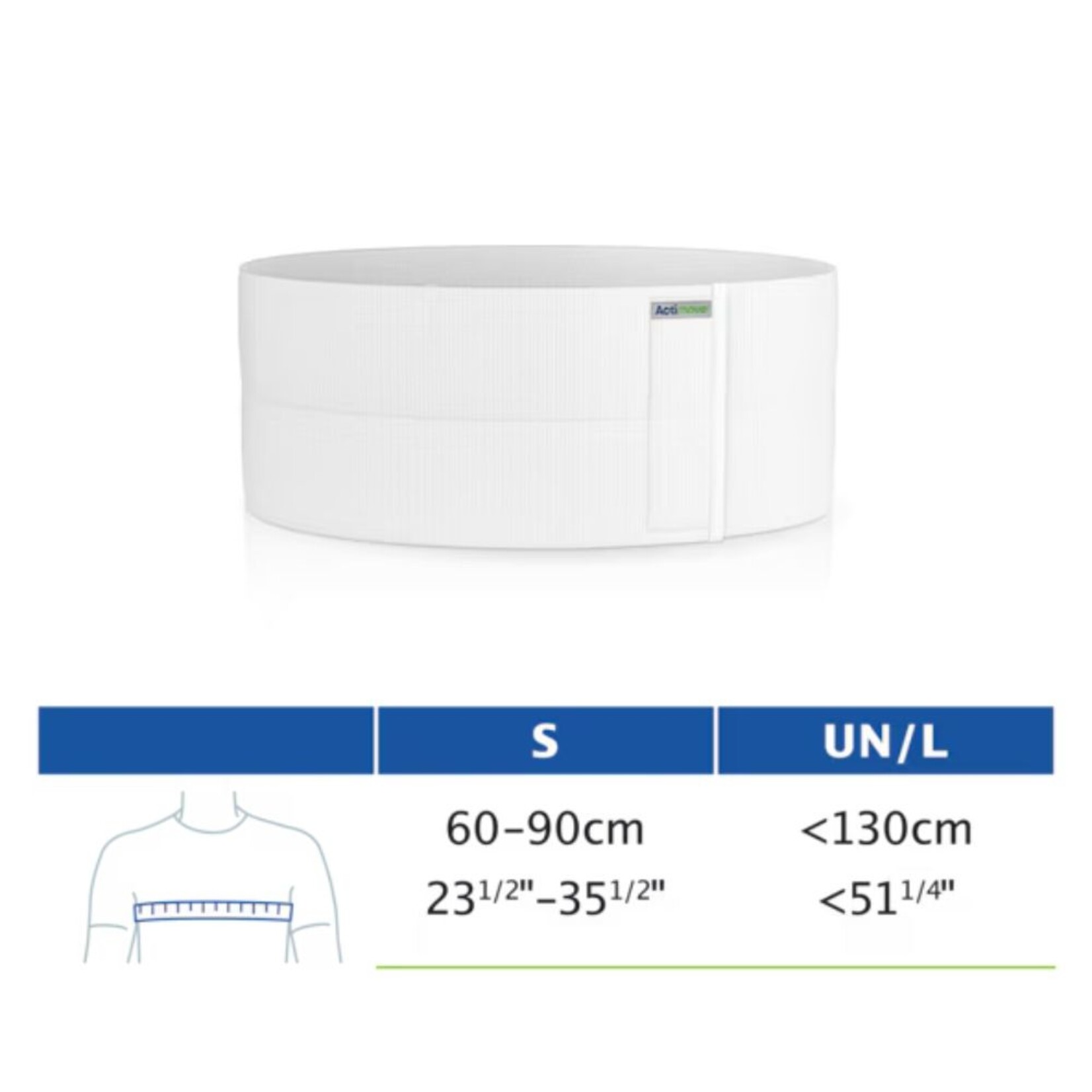 Rib Belt Two Panel Premium Male White Un