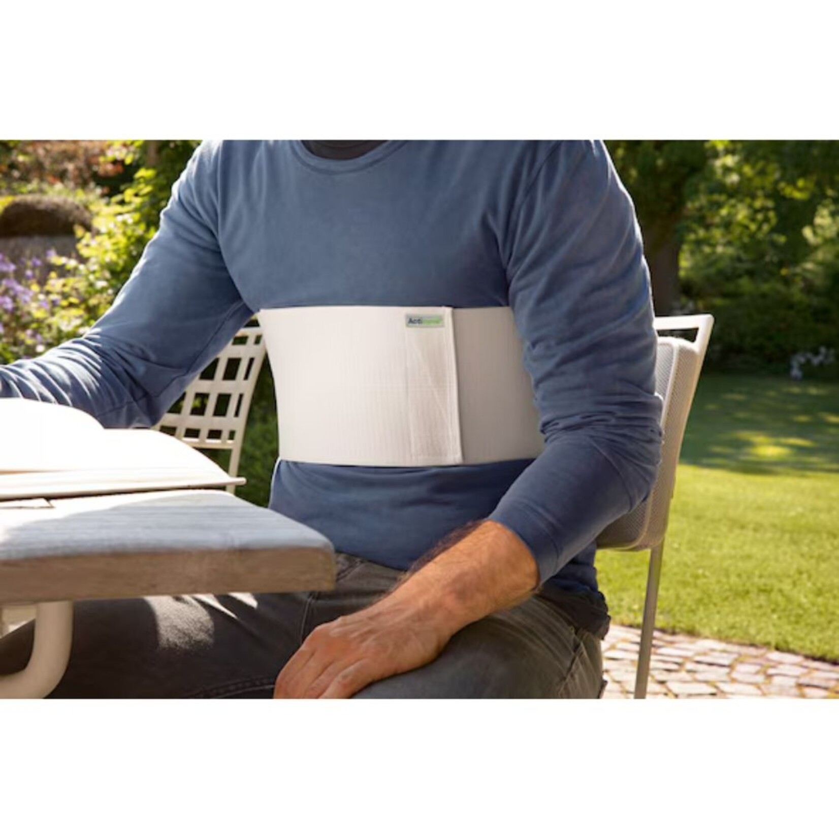 Rib Belt Two Panel Premium Male White Un