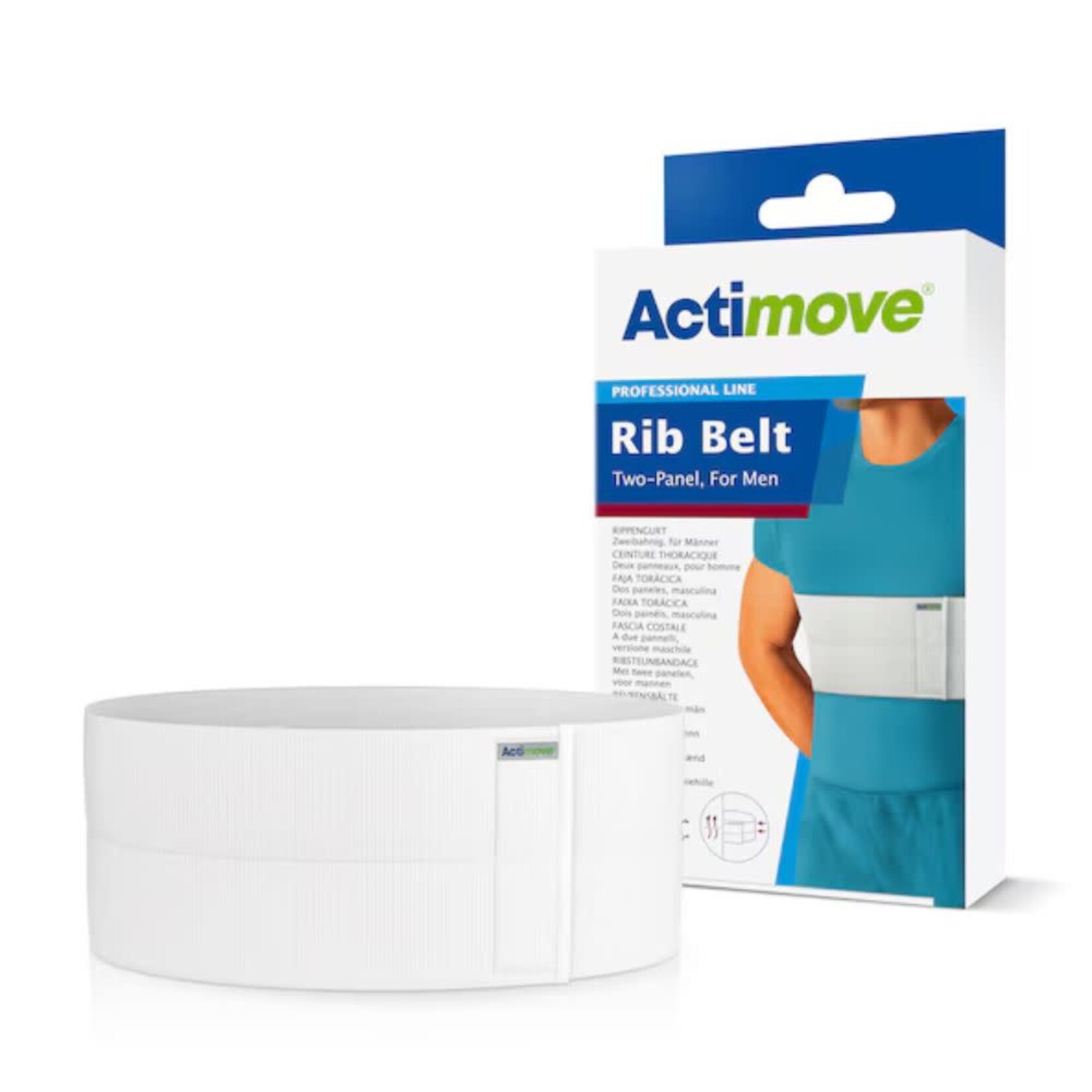 Rib Belt Two Panel Premium Male White Un