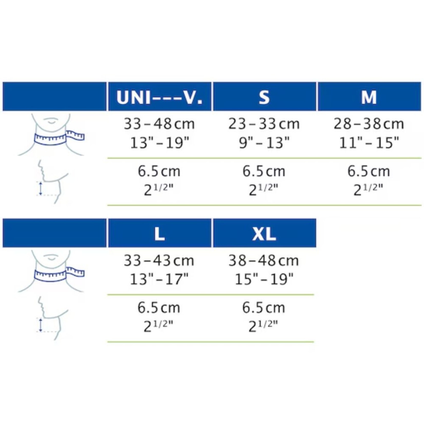 Cervical Collar Reg Narrow Width 2.5 inches White