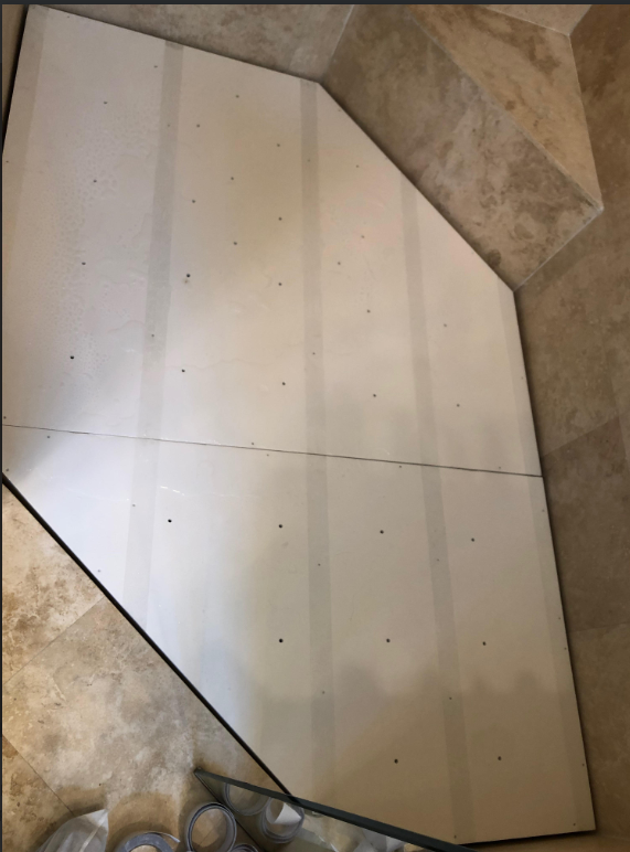 Shower Platform Angled Walls