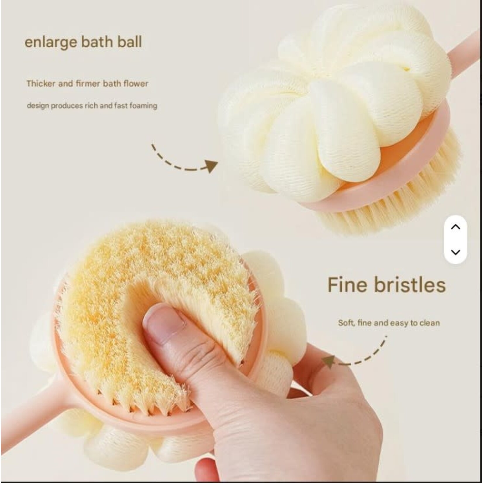Shower Brush Sponge Combo