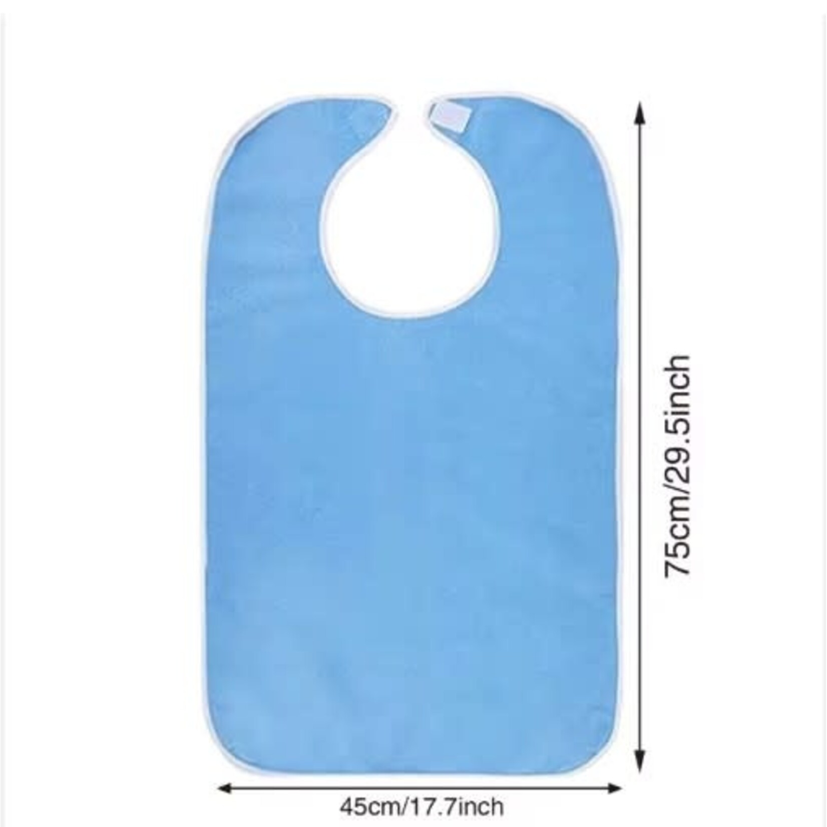 Adult Terry Cloth Bib - Blue Soft Bib