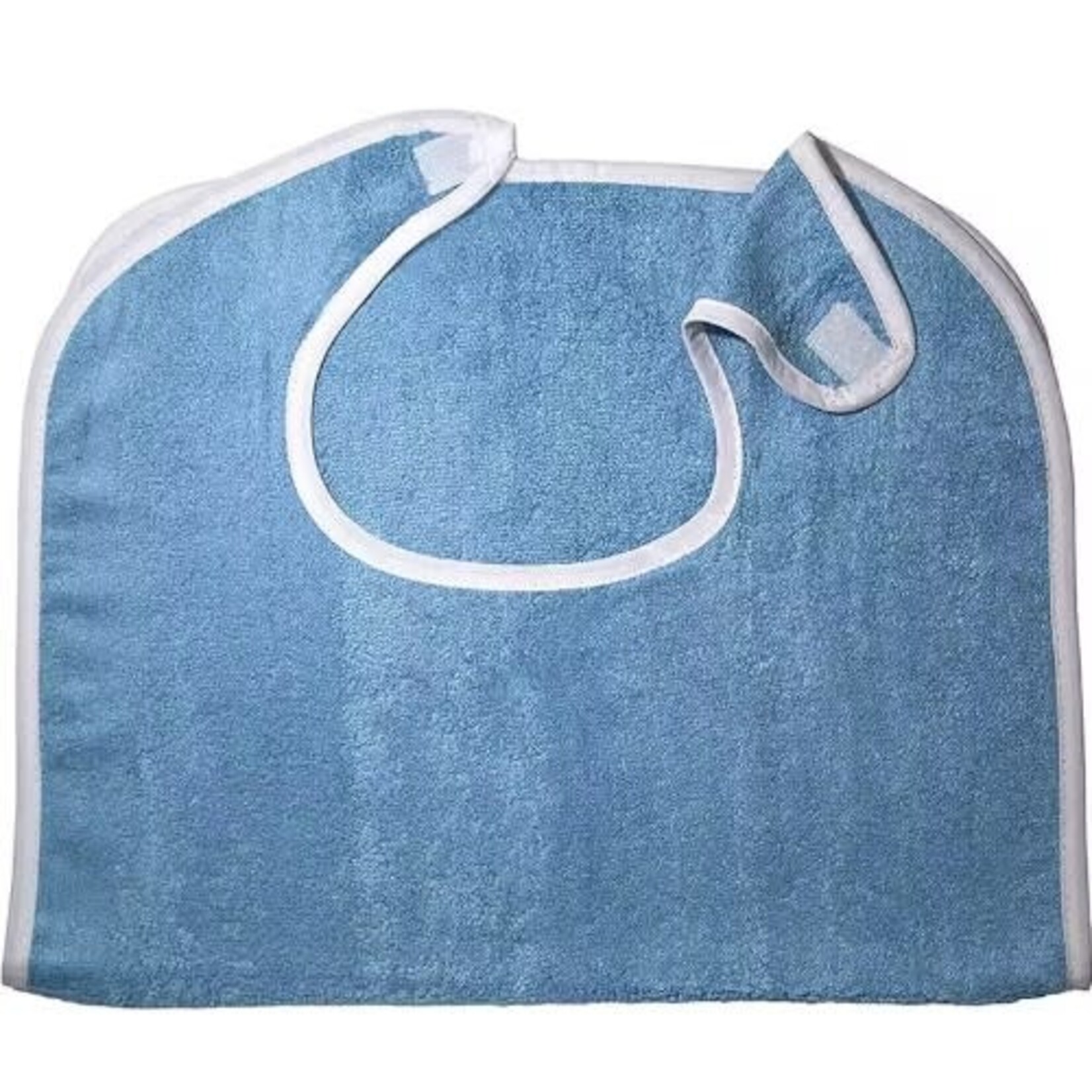 Adult Terry Cloth Bib - Blue Soft Bib