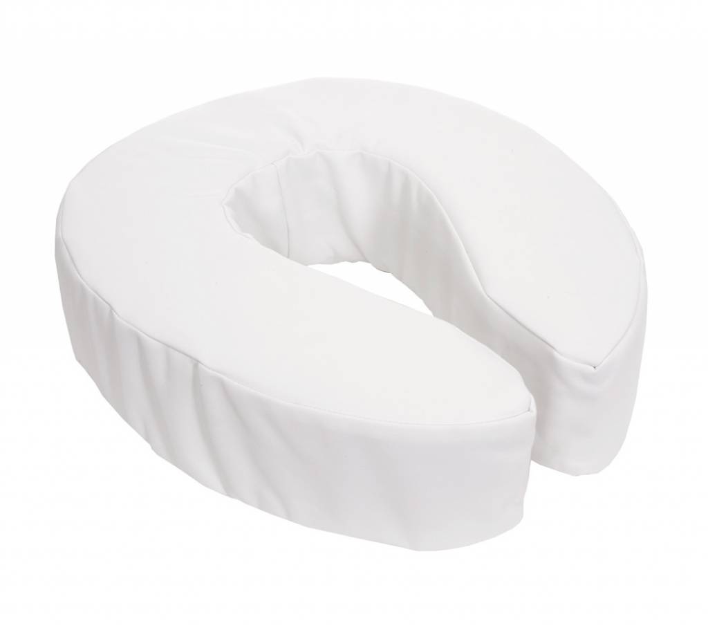 Essential Bath Safety Toilet Seat Riser, Padded, 4 Inch Thick