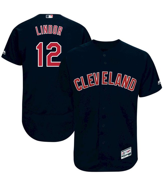 Youth Majestic Cleveland Indians #12 Francisco Lindor Authentic