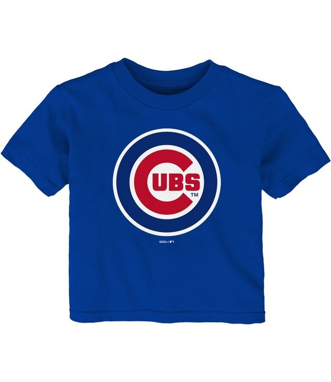 MLB Team Apparel Little Kids' Chicago Cubs Blue Logo T-Shirt