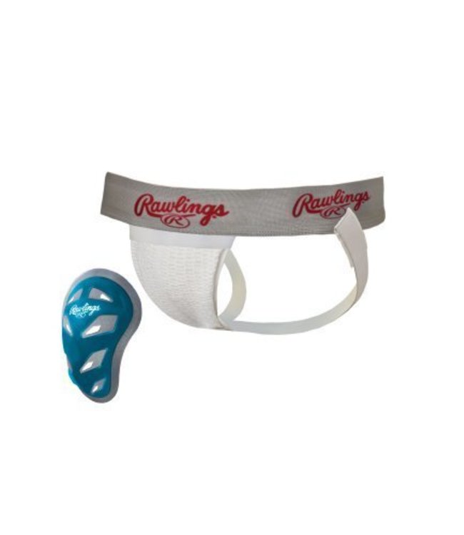 Rawlings Athletic Jockstrap with Cage Cup White RG728A at