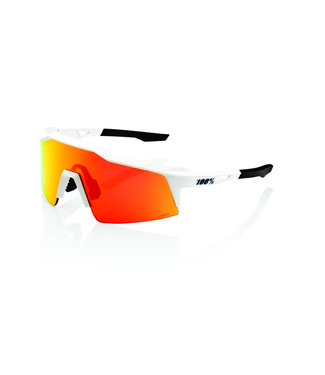 100% SpeedCraft SL Soft Tac Off White - Hiper Red Multilayer Mirror Lens