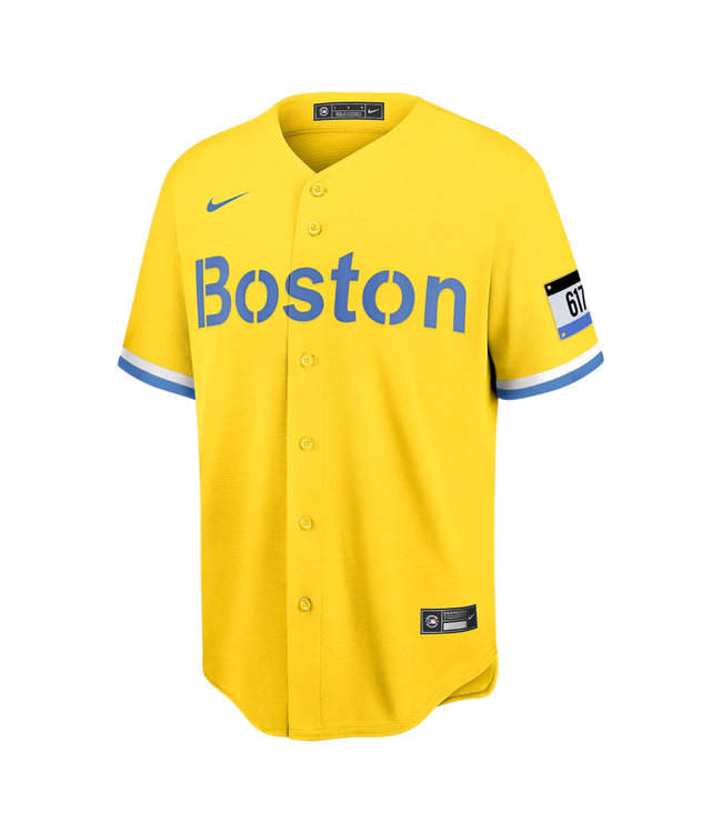 Men's Boston Red Sox Yellow Jersey - City Connect Stitched
