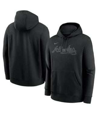 Nike Atlanta Braves Blackout Wordmark Hoodie