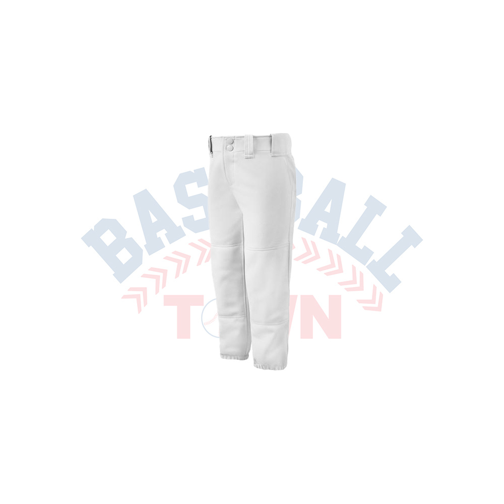 Mizuno Girls (Youth) Belted Softball Pant, Black, Small 