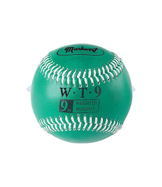Weighted Green Leather Baseball 9oz