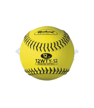 Weighted Yellow Leather 12" Softball 12oz