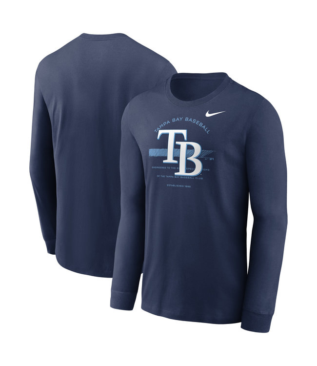 Nike Tampa Bay Rays Men's Over Arch Long Sleeve Cotton Shirt