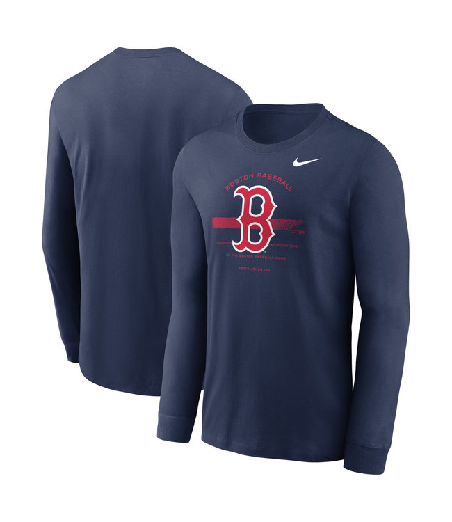 Boston Red Sox Men's Over Arch Long Sleeve Cotton Shirt