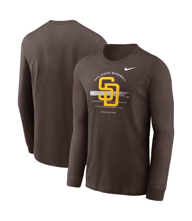 Nike San Diego Padres Men's Over Arch Long Sleeve Cotton Shirt
