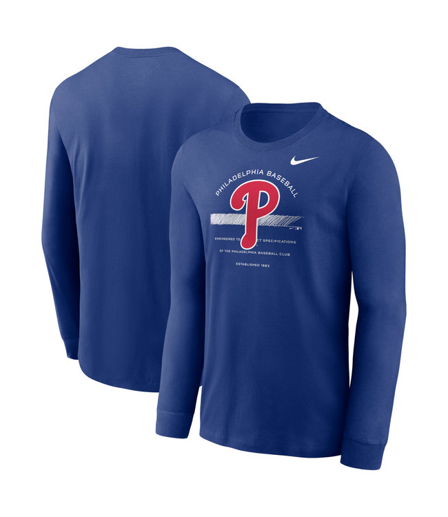 Philadelphia Phillies Men s Over Arch Long Sleeve Cotton Shirt Baseball Town